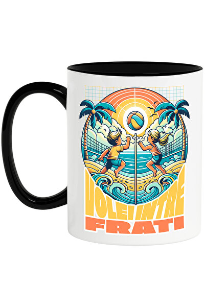 StoryGift Romania Cana Volei intre frati pe plaja, iubitorii de volei, 330ml,...