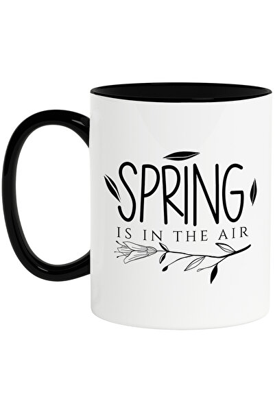 StoryGift Romania Cana cu floare si cu mesajul in engleza "Spring is in the a...