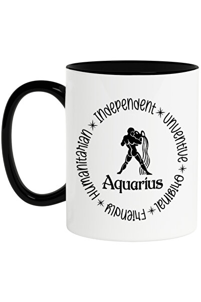 StoryGift Romania Cana cu zodia Varsator, ilustratie, zodie, astrologie, simb...