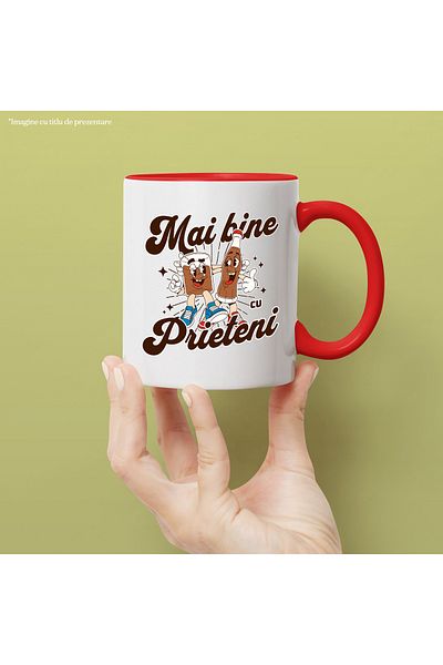 StoryGift Romania Mug Better with friends, family, best friend, 330ml, Ceramic with Handle, With ,STG