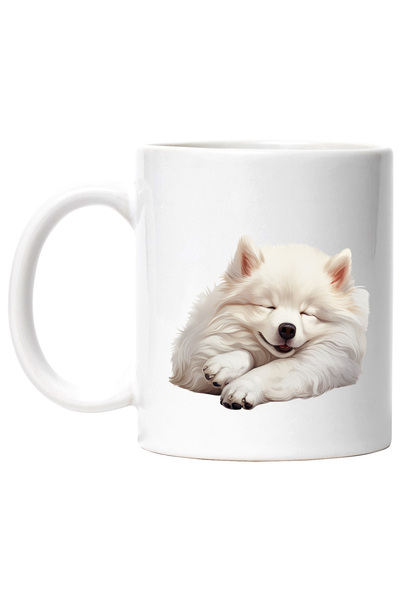 StoryGift Romania Cana cu un catel alb care doarme | ilustratie | oboseala | ...