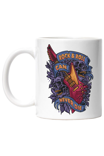 StoryGift Romania Cana Cu Mesaj In Engleza Rock & Roll Can Never Die, Chitara...