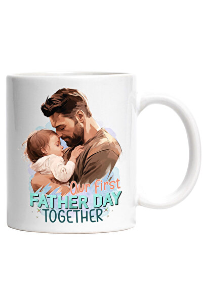 StoryGift Romania Cana cu un tata care isi tine copilul in brate cu mesajul "...