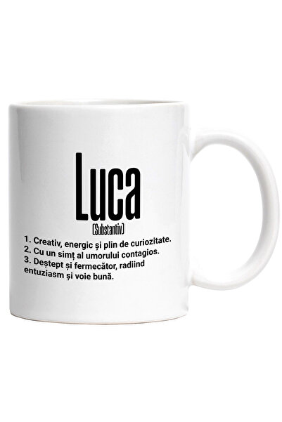 StoryGift Romania Cana Cu Numele Luca, Cu Mesaj Motivational, Creativ, Energi...