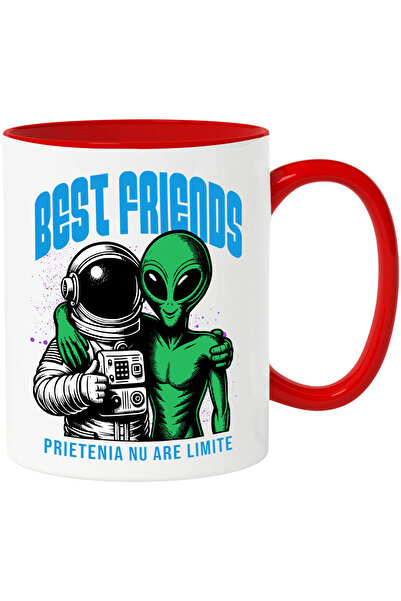 StoryGift Romania Cana cu Costum Astronaut Extraterestru Verde Cei Mai Buni P...