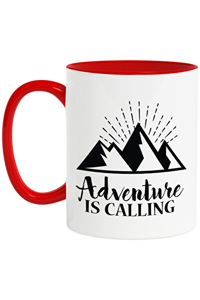 StoryGift Romania Cana cu ilustratie afisand munti si mesajul "Adventure is c...
