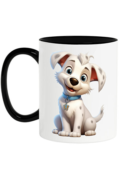 StoryGift Romania Cana cu un catel jucaus, ilustratie, zgarda, bucuros, ascul...