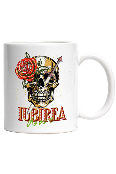 StoryGift Romania Cana Craniu si trandafir iubirea doare inima franta , 330ml...