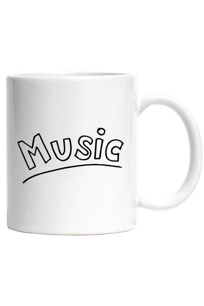 StoryGift Romania Cana pentru cei care asculta muzica cu Maner Alb, Cu Maner Alb