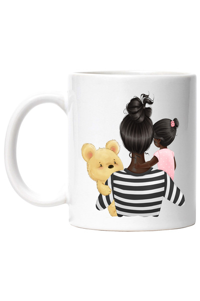 StoryGift Romania Cana cu o mama de culoare care isi tine fetita in brate, il...