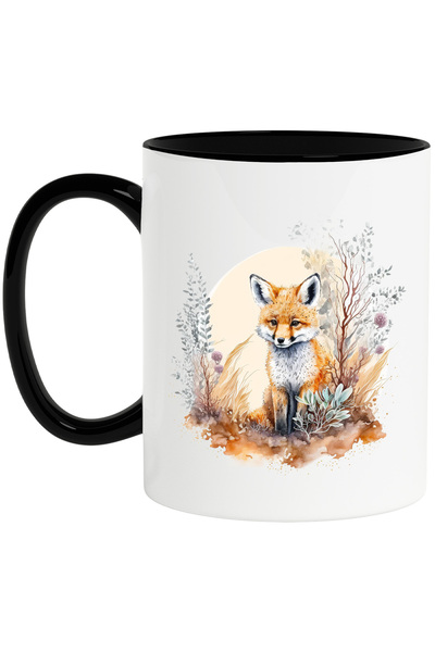 StoryGift Romania Cana cu un pui de vulpe cam nedumerit | ilustratie | cerc |...