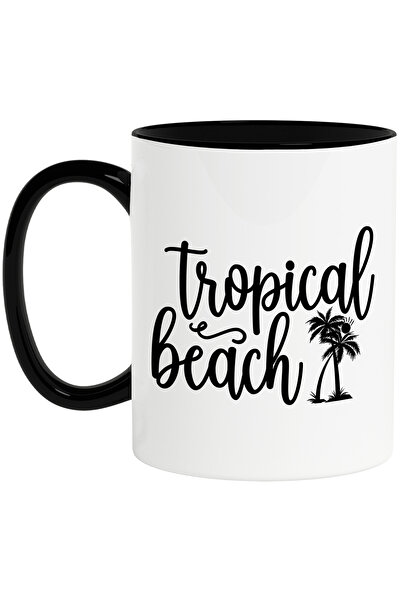 StoryGift Romania Cana cu mesajul "Tropical beach" - plaja tropicala palmieri...