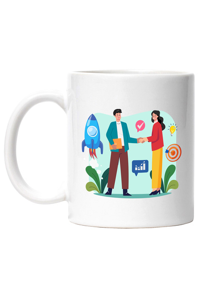 StoryGift Romania Cana Cu Intelegere, Racheta, Plante, Tinta, Multicolor 330 ...