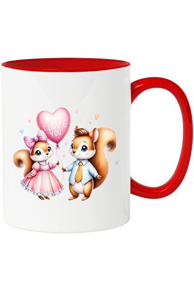 StoryGift Romania Cana cu 2 veverite fericite | ilustratie | Valentine's Day ...