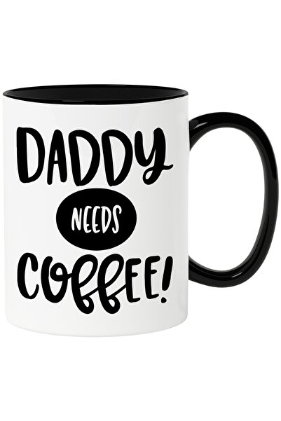 StoryGift Romania Cana cu Mesajul Amuzant in Engleza Daddy Needs Coffee, Tata...