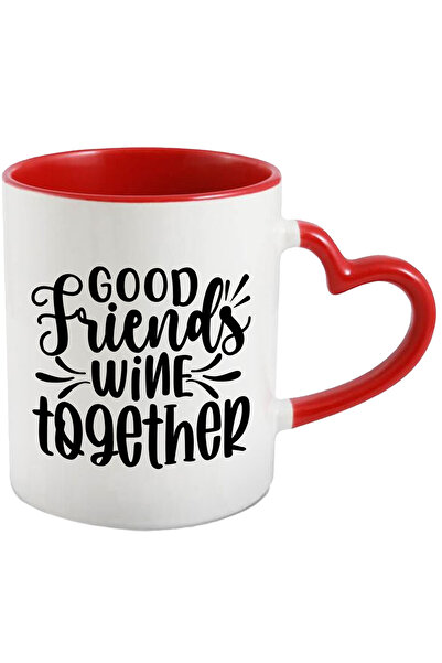 StoryGift Romania Cana cu mesajul "Prietenii buni beau vin impreuna" cu Maner...