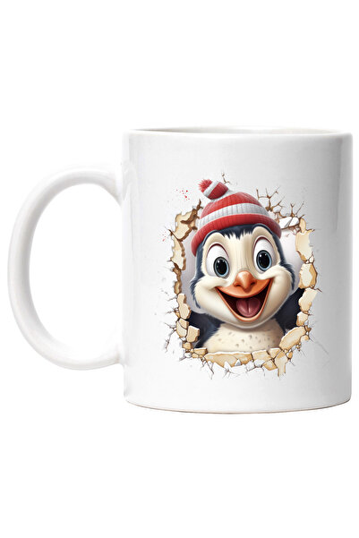 StoryGift Romania Cana cu un pinguin care poarta o caciula | ilustratie | sco...