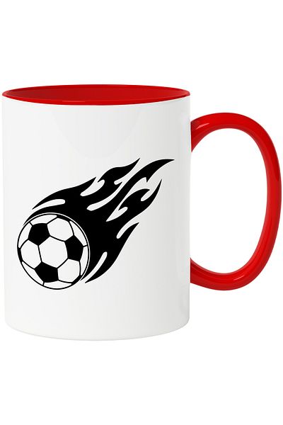 StoryGift Romania Cana cu o minge de fotbal care se indreapta cu viteza spre poarta - gol cu Maner, Cu Maner Rosu