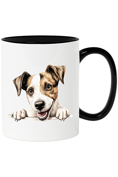 StoryGift Romania Cana cu un caine energic care sta atarnat pe gard | ilustra...