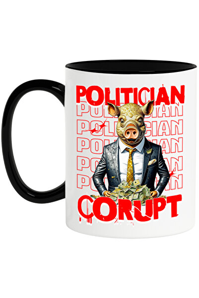 StoryGift Romania Cana Porc in Costum Si Teanc De Bani Text Politician Corupt...
