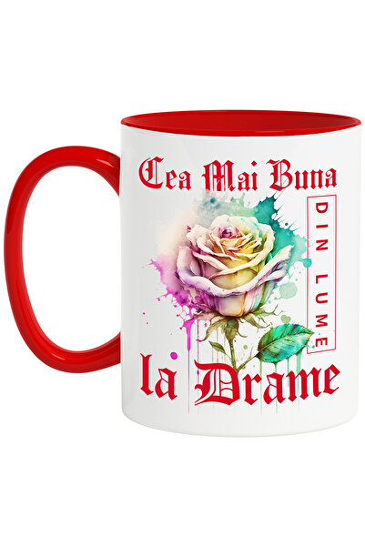 StoryGift Romania Cana Cu Textul Cea Mai Buna la Drame, Din Lume, Floare, Tra...