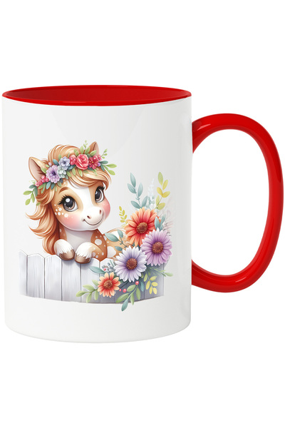 StoryGift Romania Cana cu un calut vesel | ilustratie | coroana din flori | g...