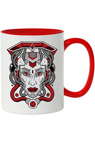 StoryGift Romania Cana Cu Android, Portret, Cibernetic, SF, Multicolor 330 ml...