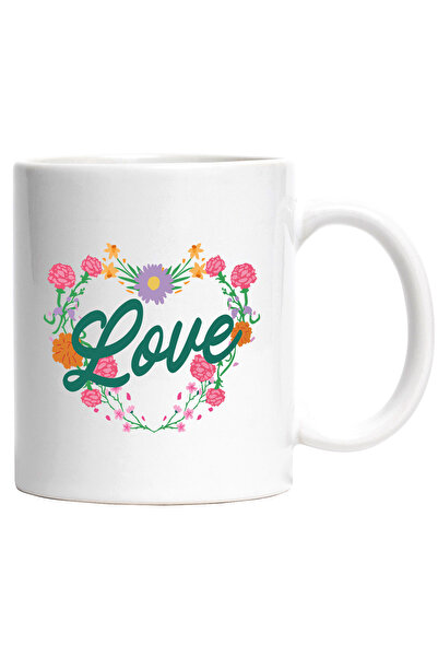 StoryGift Romania Cana Cu Mesaj In Engleza Love, Flori, Inima, Coronita, Frun...