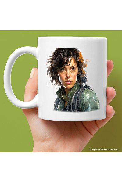 StoryGift Romania Cana Cu Ellie Williams, Personaj Fictiv, The Last Of Us, Film, Multicolor 330 Ml, Cu ,stg