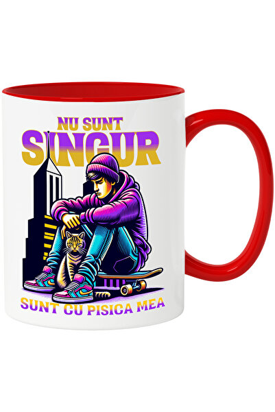 StoryGift Romania Cana Baiat pe skateboard cu o pisica, text NU SUNT SI, 330m...