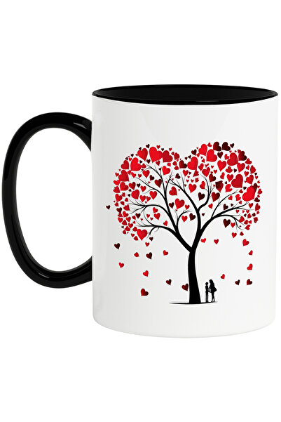 StoryGift Romania Cana cu un copac sub care stau o femeie si un barbat, ilust...