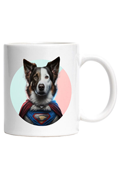 StoryGift Romania Cana cu Portret Caine Supererou, Caine in Custom de Superma...