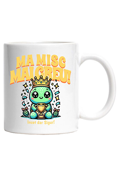 StoryGift Romania Cana Testoasa Campion - Ma misc mai greu, 330ml, Ceramic cu...