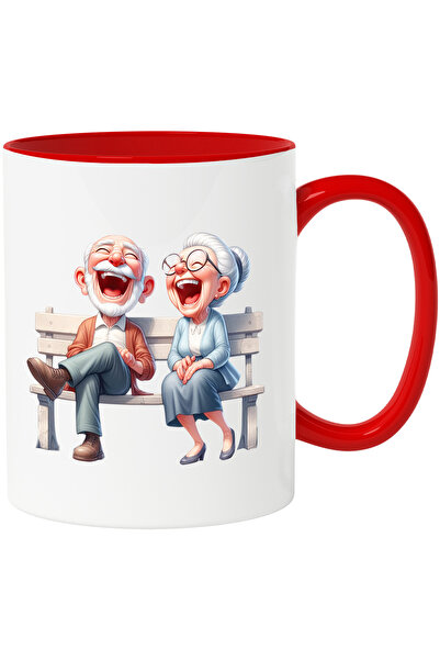 StoryGift Romania Cana cu o bunicuta si un bunic | ilustratie | stau pe o ban...