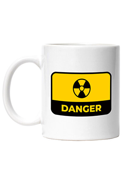 StoryGift Romania Cana Cu Mesaj In Engleza Danger, Radioactiv, Semn, Multicol...