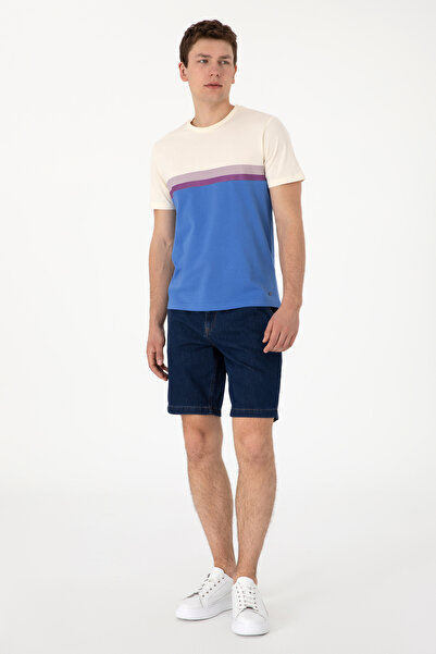 U.S. Polo Assn. Erkek Eflatun Jean Şort 50304320-DN0013