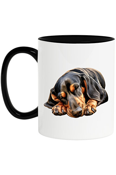 StoryGift Romania Cana cu un catel Dachshund care doarme | ilustratie | somn ...