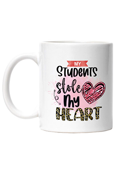 StoryGift Romania Cana cu mesajul "My students stole my heart", ilustratie, s...