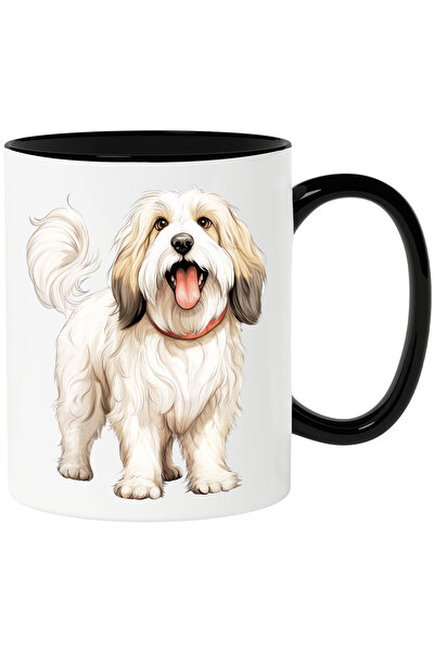 StoryGift Romania Cana cu un catel alb | blanos | zgarda | pentru iubitorii d...