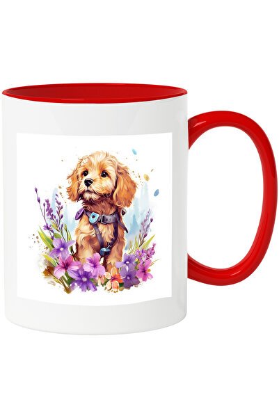 StoryGift Romania Cana cu un catel care priveste in zare | ilustratie | flori...