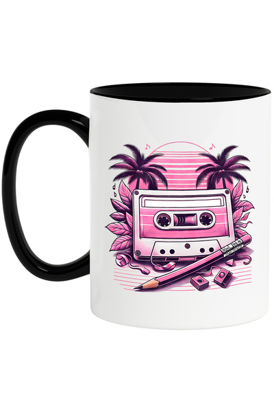 StoryGift Romania Cana cu o caseta veche, ilustratie, stil retro, vechi, crei...