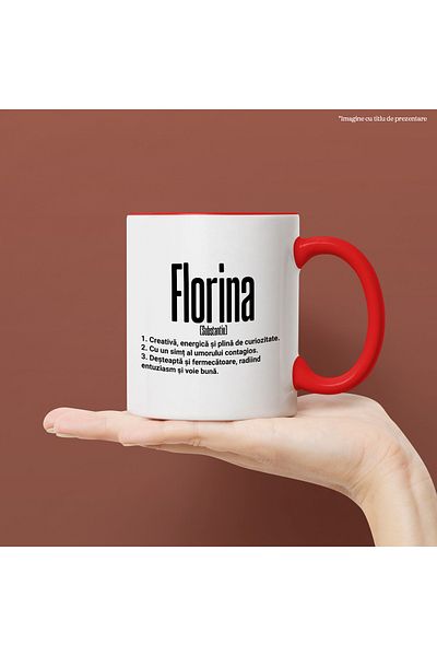 StoryGift Romania Mug With Name Florina, and Motivational Message, Creative, Smart, Curious, I, With, STG