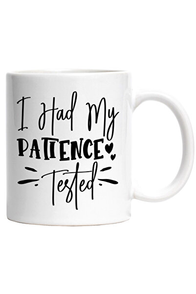 StoryGift Romania Cana cu inimioare si textul "Eu mi-am avut rabdarea testata...