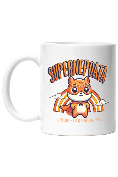 StoryGift Romania Cana Super Nepoata - SuperErou, Curaj si Determinare, 330ml...