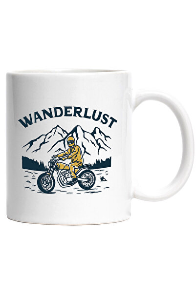 StoryGift Romania Cana Cu Mesaj In Engleza Wanderlust, Motocicleta, Munte, Pa...