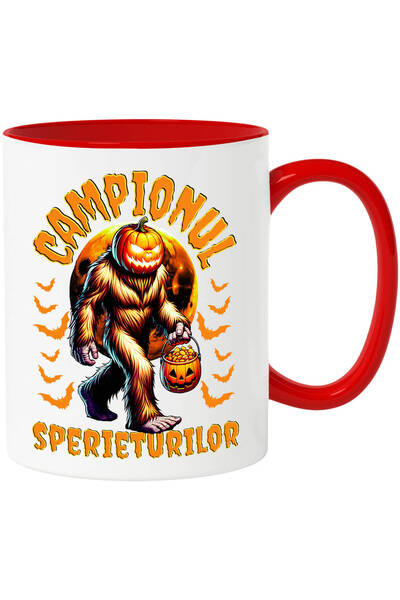 StoryGift Romania Cana cu Monstru Cu par Si Cap De Dovleac Text Campionul Spe...