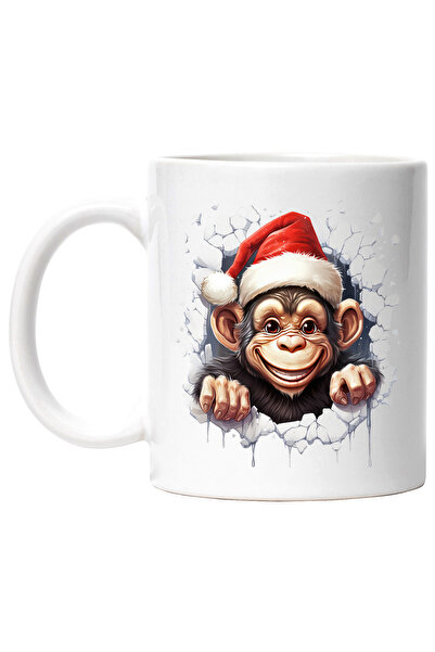 StoryGift Romania Cana cu un cimpanzeu cu caciula de Craciun | ilustratie | s...