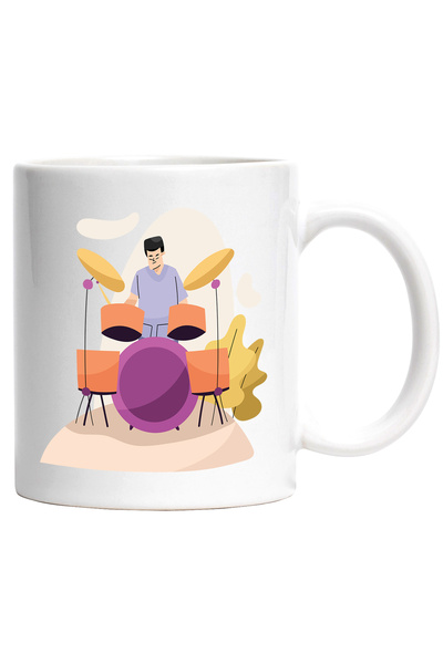 StoryGift Romania Cana Cu Chitarist, Ilustratie, Instrument Muzical, Muzica M...