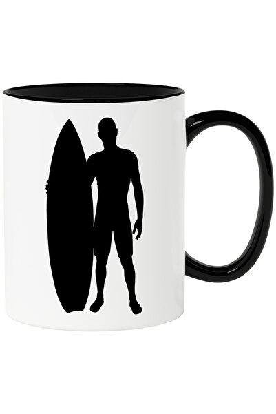 StoryGift Romania Cana cu un om care tine o placa de surf cu Maner Negru, Cu ...