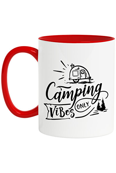 StoryGift Romania Cana cu o rulota si mesajul "Camping vibes only" - doar vib...